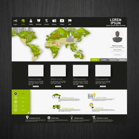 Modern Eco website templateのイラスト素材