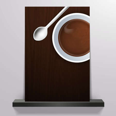 Coffee background Flyerのイラスト素材