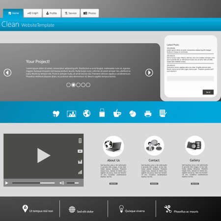 Clean Business Website Templateのイラスト素材