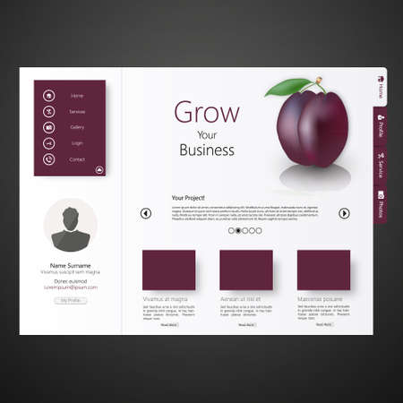 web site template designのイラスト素材