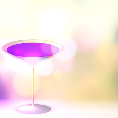 Cocktail in martini glasses / Bokeh Style vector designのイラスト素材