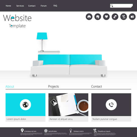 Website templateのイラスト素材