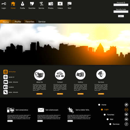 Website Template Vector designのイラスト素材