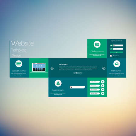 Creativ Colorful Flat Website Templateのイラスト素材