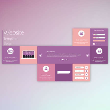 Creativ Colorful Flat Website Templateのイラスト素材