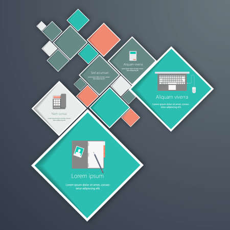 Modern Design template / can be used for infographics /のイラスト素材