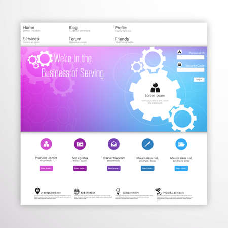 Modern Website Templateのイラスト素材