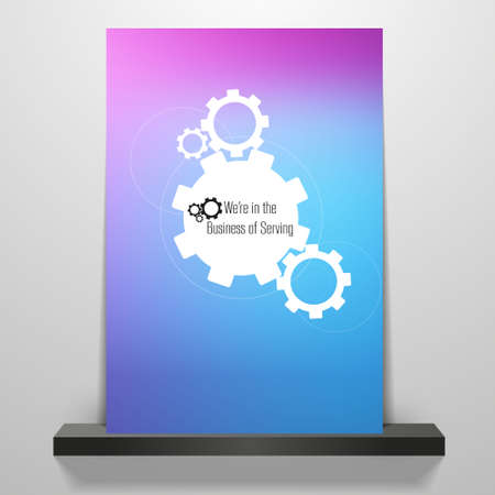 Flyer or Cover Design with Gear Illustrationのイラスト素材