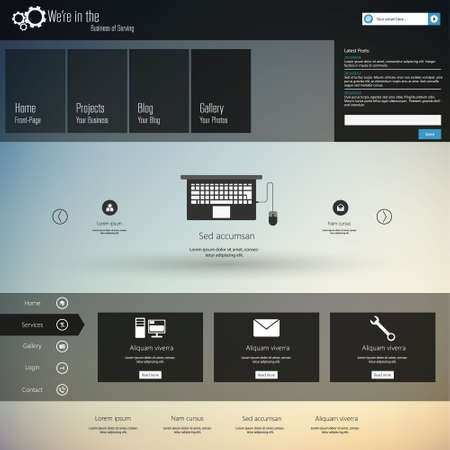 Website Template Vector Design eps 10のイラスト素材