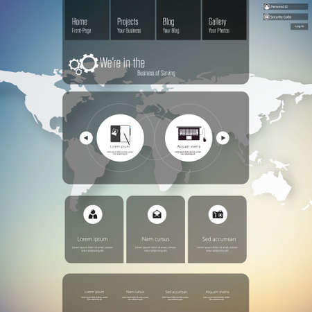 Website Template Vector Design eps 10のイラスト素材