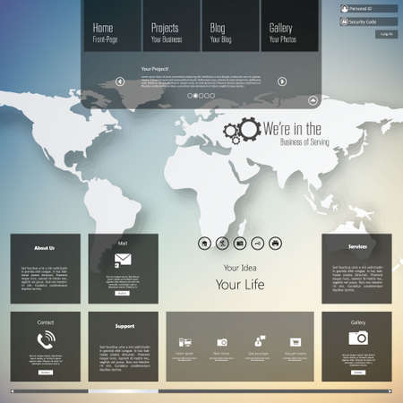 Business Website Templateのイラスト素材
