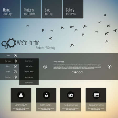 Business Website Templateのイラスト素材