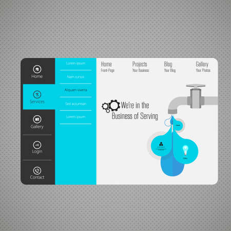 Design of the menu for a website. Creative web designのイラスト素材