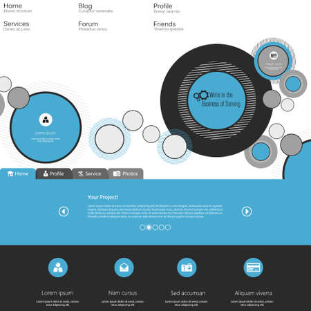 Website template - modern flat designのイラスト素材
