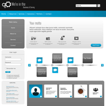 Professional business website templateのイラスト素材