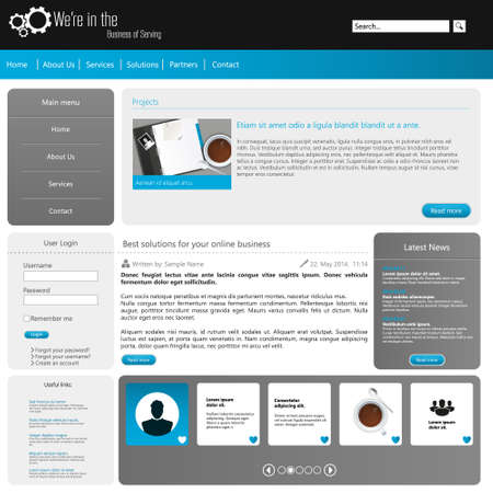 Professional business website templateのイラスト素材