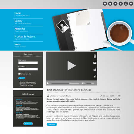 Website Elements/Template Design for Your Business Siteのイラスト素材