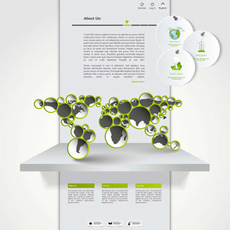 Green eco Business Website Templateのイラスト素材
