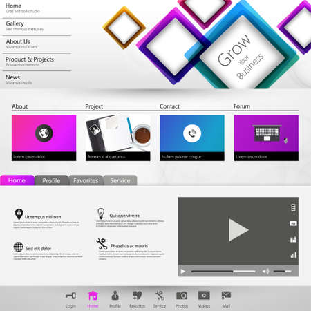 Clean Website templateのイラスト素材