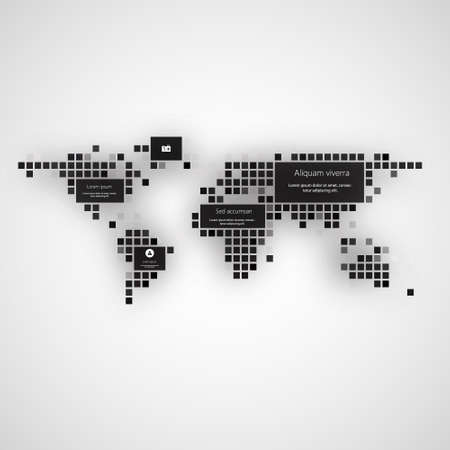 Modern elements of info graphics. World Map and typographyのイラスト素材