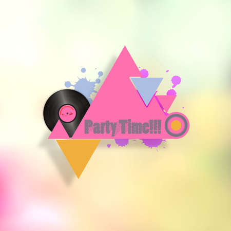 Summer style Abstract triangles text box design vectorのイラスト素材
