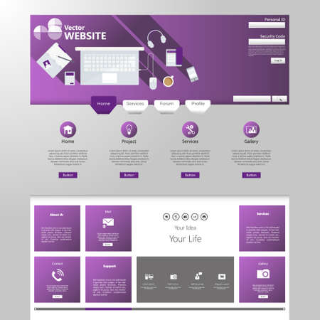 Modern website templateのイラスト素材