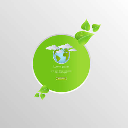 Ecology label / Abstract eco-icons.のイラスト素材