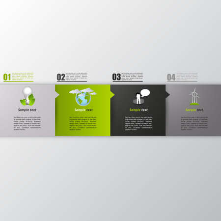 Infographic ecology template designのイラスト素材