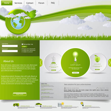 Eco Website Templateのイラスト素材