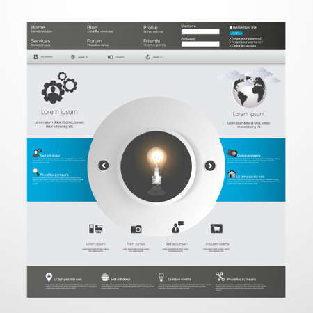 Business Website Templateのイラスト素材