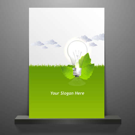 Eco theme flyer template or corporate banner design, can be use for publishing, print and presentation. EPS 10.のイラスト素材