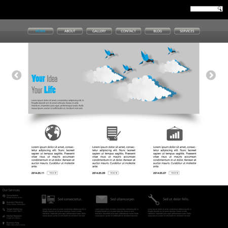Web site design templateのイラスト素材