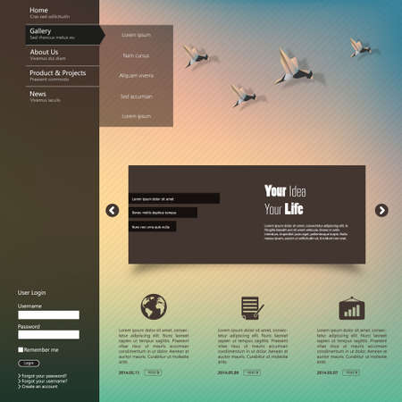 Vector illustration (eps 10) of Blurred web design templateのイラスト素材