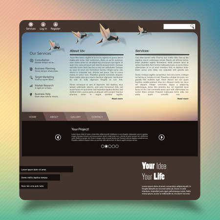 Vector illustration (eps 10) of Blurred web design templateのイラスト素材