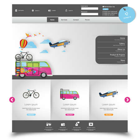 Tourism Website Templateのイラスト素材
