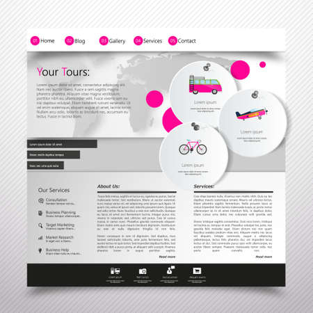 Website Design Vector Templateのイラスト素材