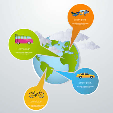 Travel infographicのイラスト素材