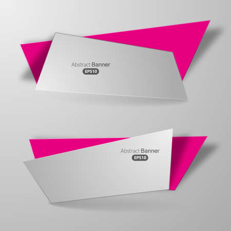 Origami vector banners setのイラスト素材