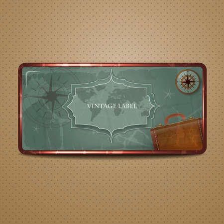 Retro Emblem / Label design with travel elements. Vector EPS 10のイラスト素材