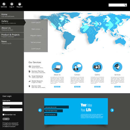 Business Website Templateのイラスト素材