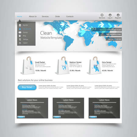 Business Website Templateのイラスト素材