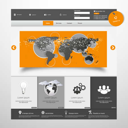 Business Website Templateのイラスト素材