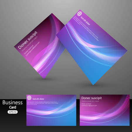 business card template design, vector.のイラスト素材