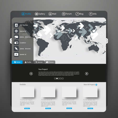 black stylish website template for Businessのイラスト素材