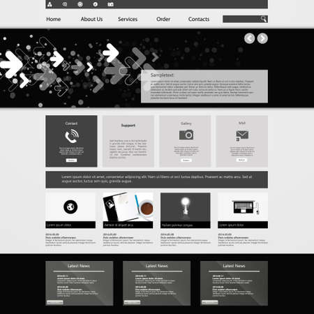 Website Template. Vector EPS10のイラスト素材