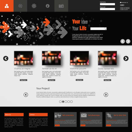 Website Template. Vector EPS10のイラスト素材