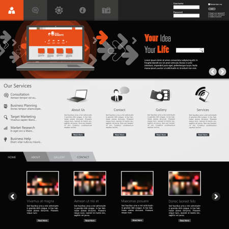 Website Template. Vector EPS10のイラスト素材