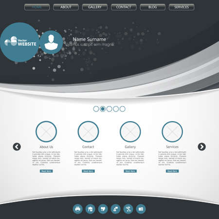 Business Website Templateのイラスト素材