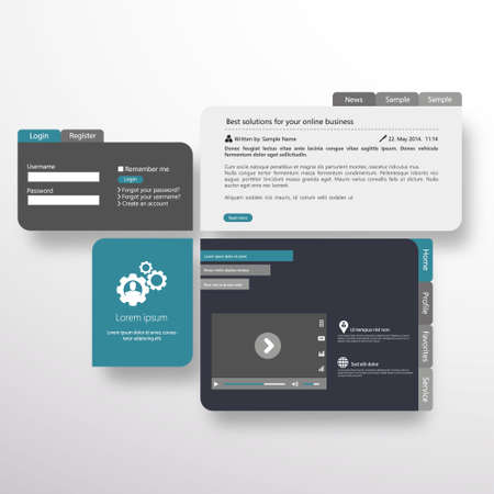 Abstract web design, vectorのイラスト素材