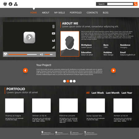 Personal portfolio Design / Website Templateのイラスト素材